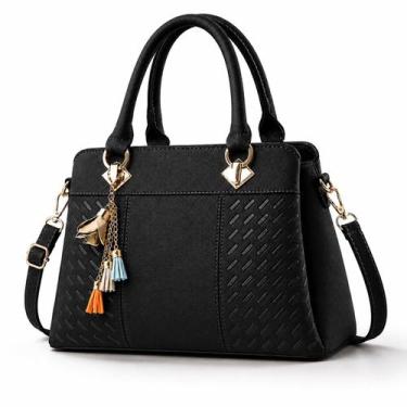 Imagem de Baú Bolsa Feminina Grande Transversal E Alça De Mão Barata Resistente 