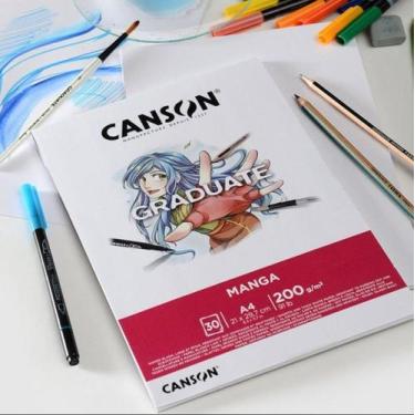 Imagem de Bloco Canson Graduate Manga A4 200g c/ 30fls