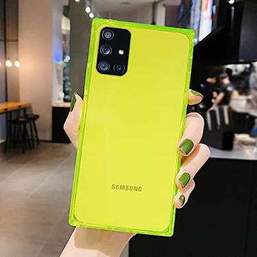 Imagem de Bolsa Fashion Square Neon para Samsung A52 A72 A32 A51 A71 S21 Ultra FE Plus S20 FE Note 20 S10E A22 5G A42 A21S A31 A50 A70 A20 A30 Capa protetora, verde, para S9 Plus