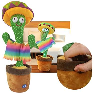 Imagem de Leva pro pet - Cacto Dançante Mexicano Fala Repete Voz Pelucia Interativa Divertido