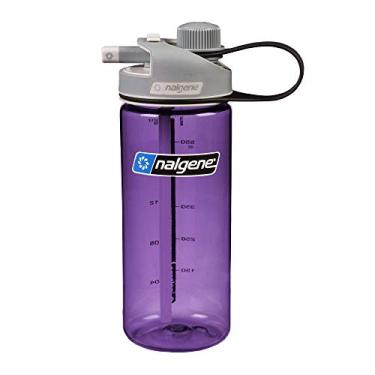 Imagem de Nalgene Sustain Tritan Garrafa de água multibebida livre de BPA feita com material derivado de 50% de resíduos de plástico (usando equilíbrio de massa certificado ISCC), 590 ml, roxo