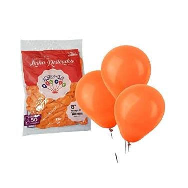 Imagem de 500 Bexiga Balão Liso Festa Grande N° 8 - Laranja (10pct)