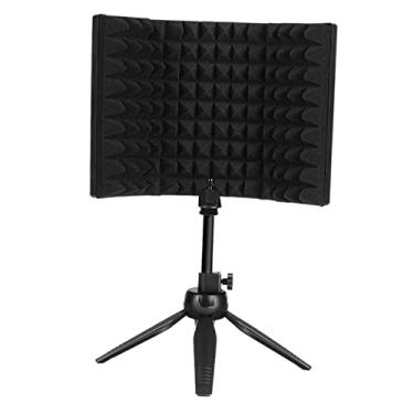Imagem de DYNWAVE Escudo de Isolamento de Microfone de Gravação, Espuma Absorvente de Densidade, à Som, Estúdio, Equipamento de Tratamento Acústico, Micro, com suporte