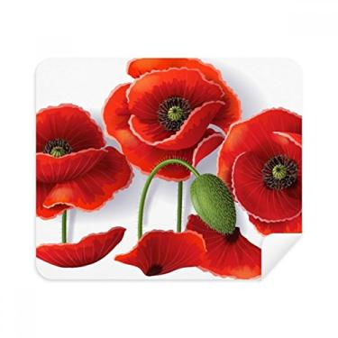 Imagem de Tela de limpeza de frutas com pétalas de milho vermelhas para pintura de flores vermelhas 2 peças tecido de camurça