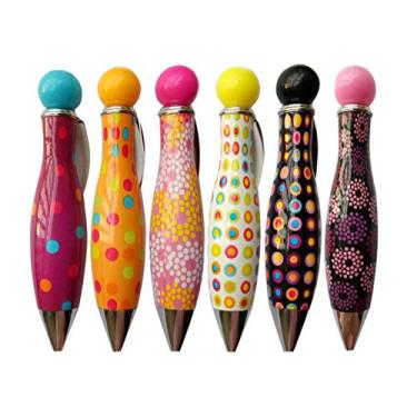 Imagem de JC1927 6 canetas fofas com ponta de 0,5 mm, tinta azul para artrite, minicaneta para crianças, escrita suave