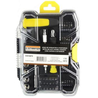 Imagem de Jogo 61 peças Soquete ponteiras Bits chaves extensor 