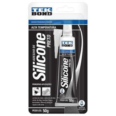 Imagem de Silicone Acético Alta Temperatura Preto Blister - Emb. c/ 12 un 50g - Tekbond
