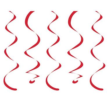 Imagem de Creative Converting 10 unidades Dizzy Danglers Serpentinas para pendurar, 45,72 cm, vermelho clássico