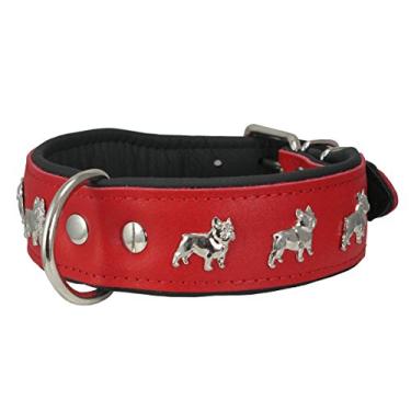 Imagem de Coleira para cachorro acolchoada de couro macio Dogs My Love Real Leather BulldogDogs My Love 15"-17.5" Neck; 1.75" Wide multicor Z-303/1-3.1