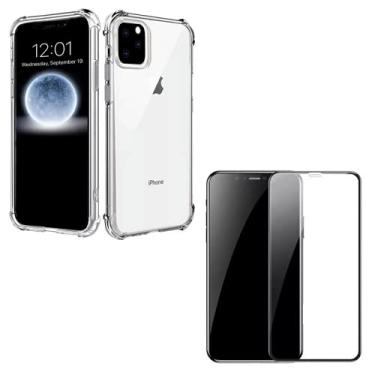 Imagem de Kit Capinha Antiqueda + Película Vidro 3D Compatível iPhone 11 6.1"