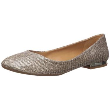 Imagem de Jessica Simpson Sapatilha feminina Ginly Ballet, Dourado, 5.5