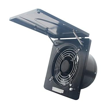 Imagem de Fã exausto 10 "Ventilação de clamShell Ventilador de cozinha da fã de exaustão da fãs de exaustão da fãs de alta potência com capa, regulamentação de velocidade escalada, preto, 10 0w, 1218cfm. Ventil