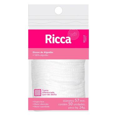 Imagem de Disco De Algodão Padrão Com 50 Unidades Ricca - 3218