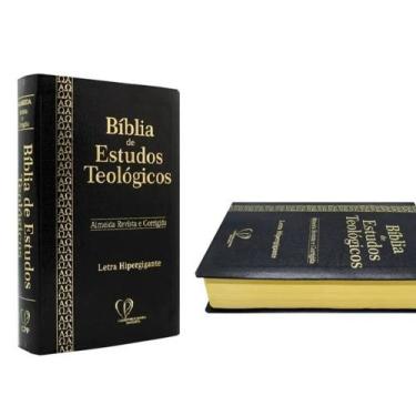 Imagem de Bíblia Sagrada De Estudo Teológicos Letra Hiper Gigante Preta Capa Lux