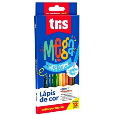 Imagem de Lápis De Cor Mega Soft Color 12 Cores Vibrantes - Tris