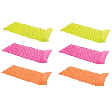 Imagem de Intex Tote 'N Float Wave Espreguiçadeira flutuante para piscina com encosto de cabeça (pacote com 6)