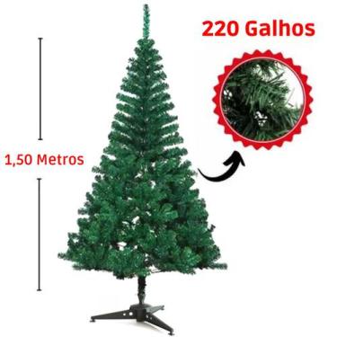 Imagem de Arvore De Natal 1,20 Metros 120 Galhos 2,20 Metros 220 Galhos Pinheiro