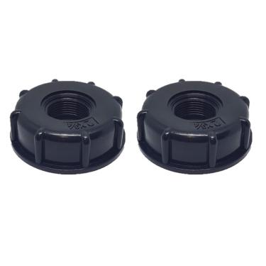 Imagem de SagaSave Adaptador de tanque IBC 2 peças, acessórios de substituição para conector de bolsa de água de jardim, entrada de rosca grossa de 60 mm para saída de 3/4"