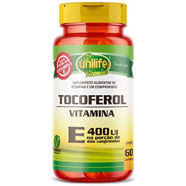 Imagem de Alfa Tocoferol 400 Ui Vitamina E Unilife Vegan 60 Cp