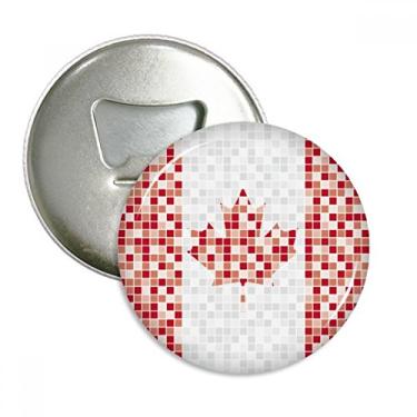 Imagem de Bandeira nacional do Canadá, folha de bordo, mosaico, abridor de garrafas, ímã de geladeira, emblema multifuncional