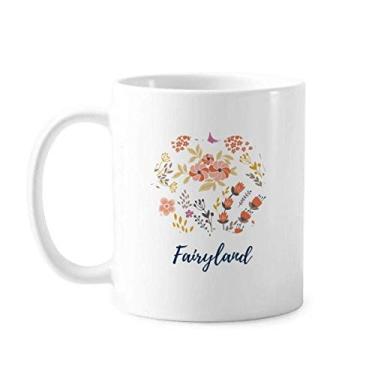 Imagem de Caneca de cerâmica para pintura de plantas de flor de pétala cerâmica xícara de café e porcelana