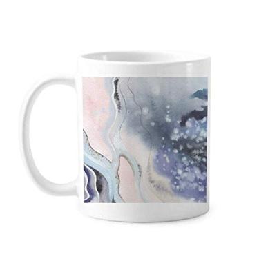 Imagem de Caneca abstrata de aquarela com tinta para sombreamento de cerâmica caneca de porcelana de café