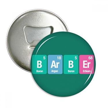 Imagem de Barber Chemical Element Science Abridor de garrafas ímã de geladeira emblema multifuncional