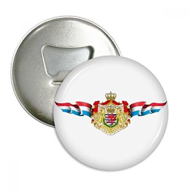 Imagem de Emblema nacional de bandeira do Luxemburgo abridor de garrafas ímã de geladeira emblema multifuncional