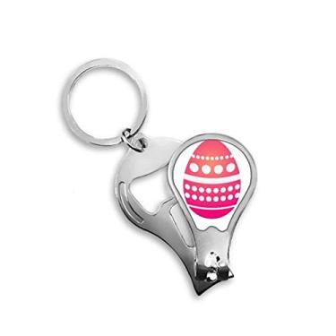 Imagem de Festival da religião de Páscoa Manchas Rosa Ovo Cortador de Unhas Abridor Chaveiro Tesoura