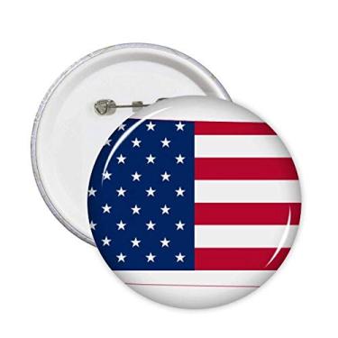 Imagem de Kansas USA Mapa Estrelas Listras Bandeira Broche Emblema Botão Decoração 5 peças