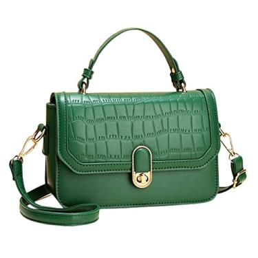 Imagem de Bolsa de ombro elegante elegante e moderna para mulheres bolsa de couro de crocodilo, Verde