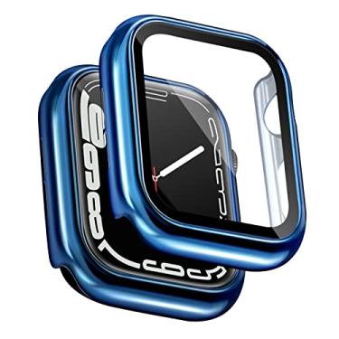 Imagem de ORIbox Capa rígida de policarbonato com película de vidro temperado compatível com Apple Watch Series 3 e Apple Watch Series 2, cobertura total, capa protetora ultrafina HD