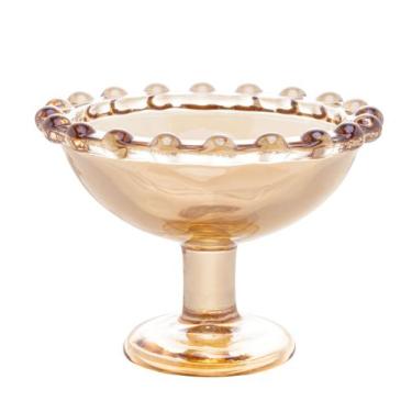 Imagem de Mini Bowl Cristal Com Pé Clear Bolinha Ambar 8 X 6cm - Unid. - Wolff