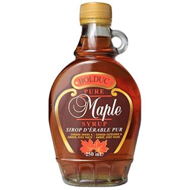 Imagem de Xarope Bordo Maple Syrup 100% Puro, Calda para Panquecas, Bolduc Importado Canadá 250ml