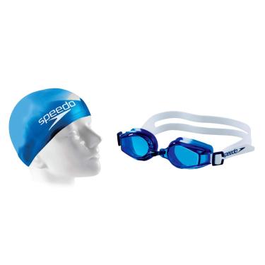 Imagem de Speedo Kit Swim Jr Slc, Oculos Adulto Unissex, Azul (Blue), Único