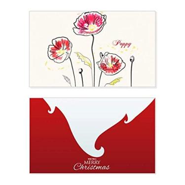 Imagem de Decoração de plantas de flores, pintura, feriado, feriado, cartão de felicitações, mensagem de Natal