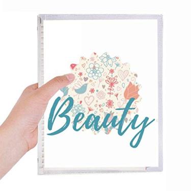 Imagem de Caderno de pintura de plantas com flores de pássaro, diário de folhas soltas recarregável