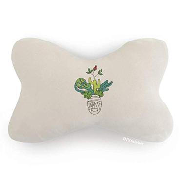 Imagem de DIYthinker Almofada para apoio de cabeça Horus Botany Mummy Plant Cactus com acabamento de carro, almofada para decoração de pescoço