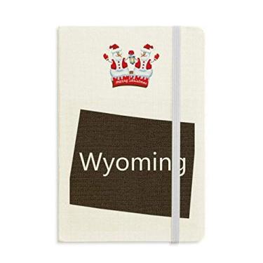 Imagem de Wyoming Caderno de boneco de neve dos Estados Unidos da América Capa dura grossa