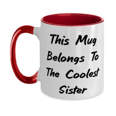 Imagem de Esta caneca pertence à irmã mais legal em dois tons 325 ml, Inspire Sister Cup para Little Sister