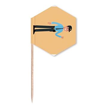 Imagem de Bandeira de palito de dente com logística, logística, da comunidade de segurança, palitos de cupcake, festas comemorativas