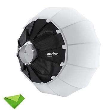 Imagem de GODOX CS-50D Lanterna Softbox Modificador de luz omnidirecional de 50 cm/20 polegadas Suporte Bowens para Godox SL60W SL150 II, UL150, VL150 Luz para gravação de vídeo, transmissão ao vivo e produção