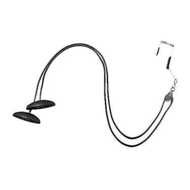 Imagem de rockible Polia de ombro sobre a porta, equipamento de ginástica de braço, polia de exercício, suporte de aço inoxidável, acessório de porta para exercícios, PRETO