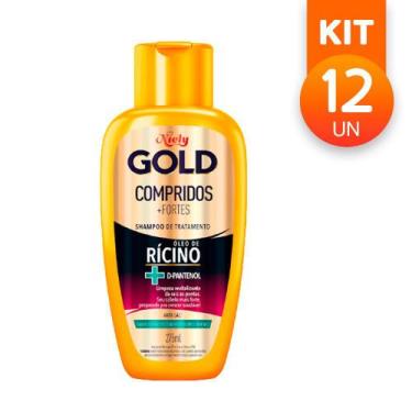 Imagem de Shampoo Niely Gold Compridos + Forte Óleo De Rícino E D-Pantenol Revit