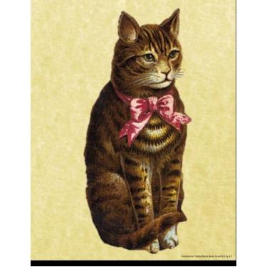 Imagem de Lindo livro em branco com 100 páginas pautadas em branco, adequado como diário, caderno ou diário com uma alternativa vintage... para gatos com leucemia felina.