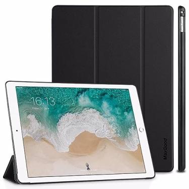Imagem de Capa Smart Case Compatível Ipad 5-6 2017-2018 A1822;A1823;A1893;A1954 (Preto) Leve, PU de qualidade,Anti-impressões digitais,Resistente a arranhões