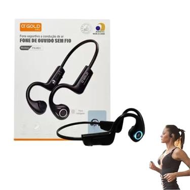 Imagem de Fone de Ouvido Sem Fio c/Gancho Para Orelha Esportivo c/Toque Inteligente Bluetooth 5.3