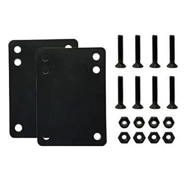 Imagem de 8 peças de parafusos de caminhão de skate, parafusos de de deck de skate longboard de alta resistência, almofadas de choque, 1,0 polegada