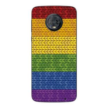Imagem de Capa Case Capinha Samsung Galaxy Moto G6 Plus Arco Iris Tricot - Showc