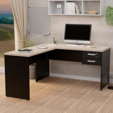 Imagem de Mesa De Escritório Em L 1.40x1.50 Com Gaveteiro Tampo 30mm (Dubai)